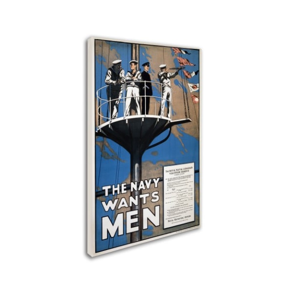 'Recruitment Poster For The Royal Canadian Navy' Canvas Art,12x19